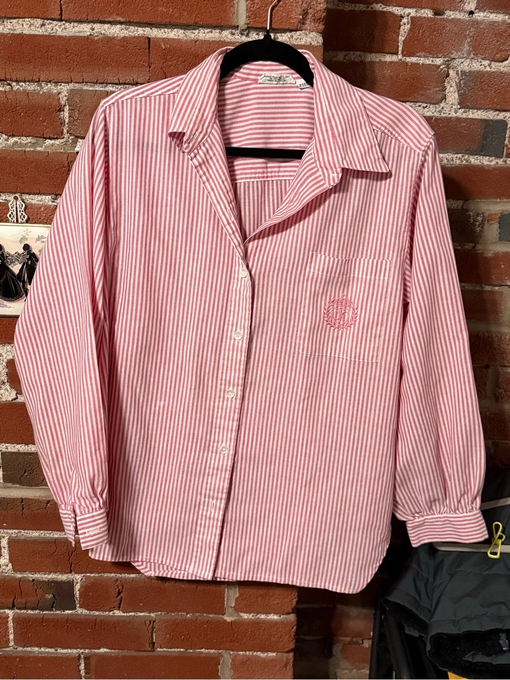 Pink Striped Button-Up Shirt